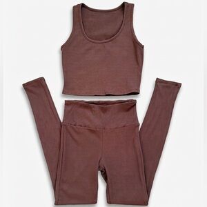 Naked Wardrobe Chocolate Ribbed Set